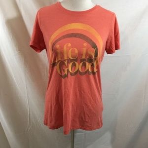 Life Is Good orange short sleeve T - womens medium